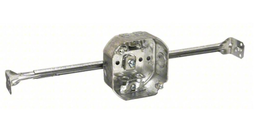 Ceiling Fan Rated Octagon Box on Slide Bar